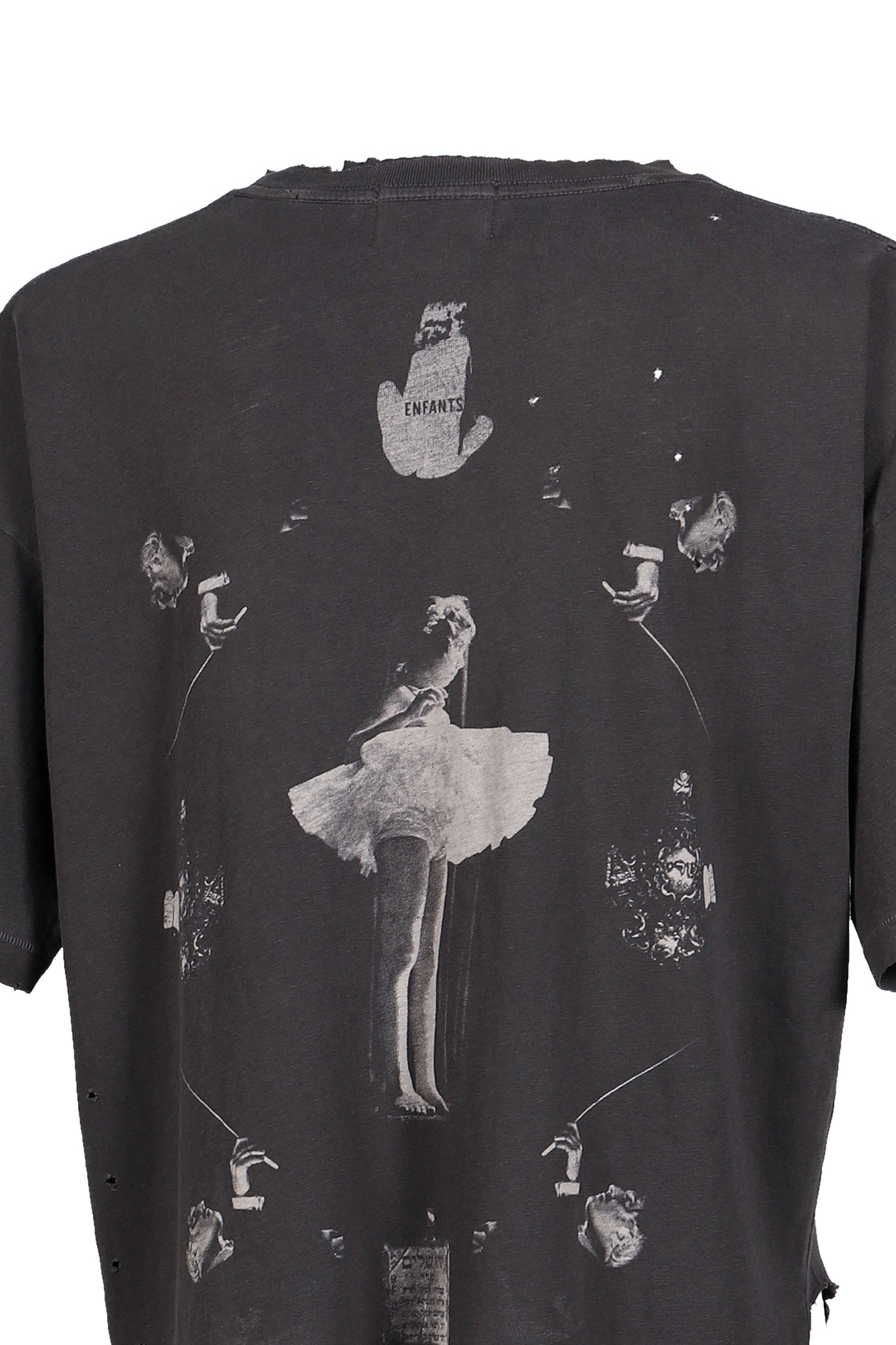 BED OF NAILS T-SHIRT / WASHED BLK
