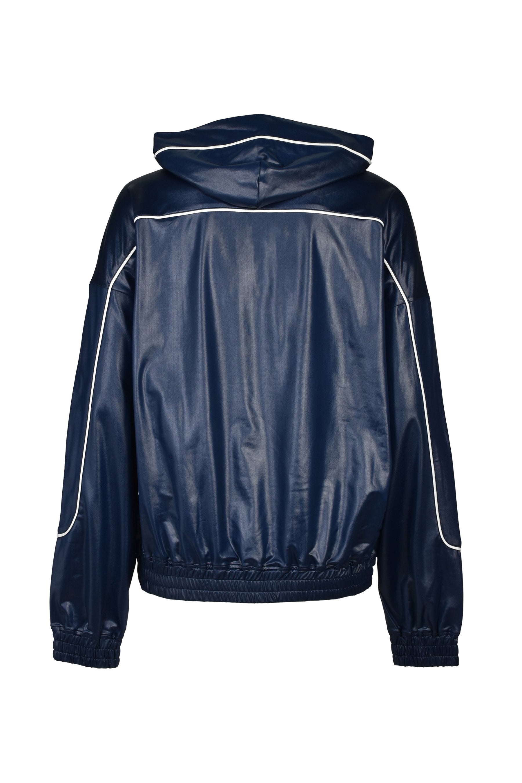 PIPING COATING HALF ZIP HOODIE / NVY