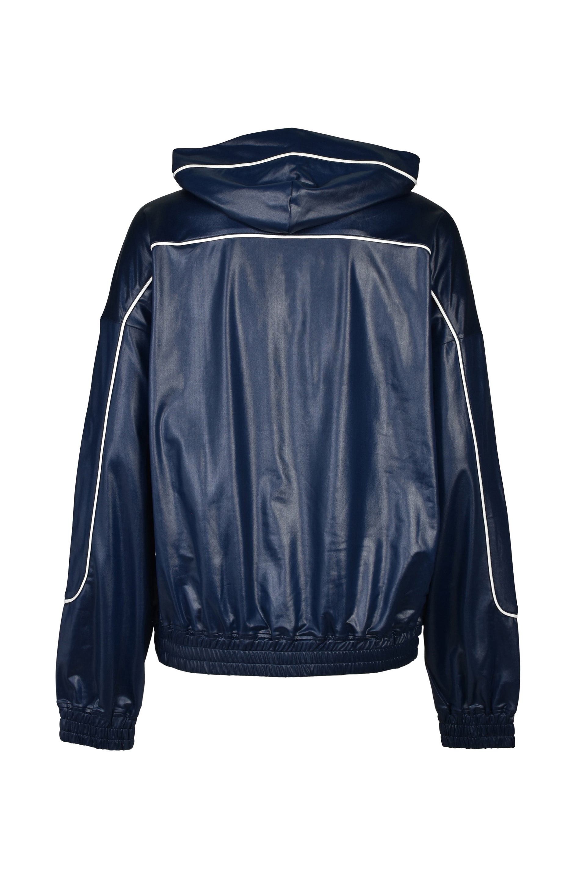 PIPING COATING HALF ZIP HOODIE / NVY