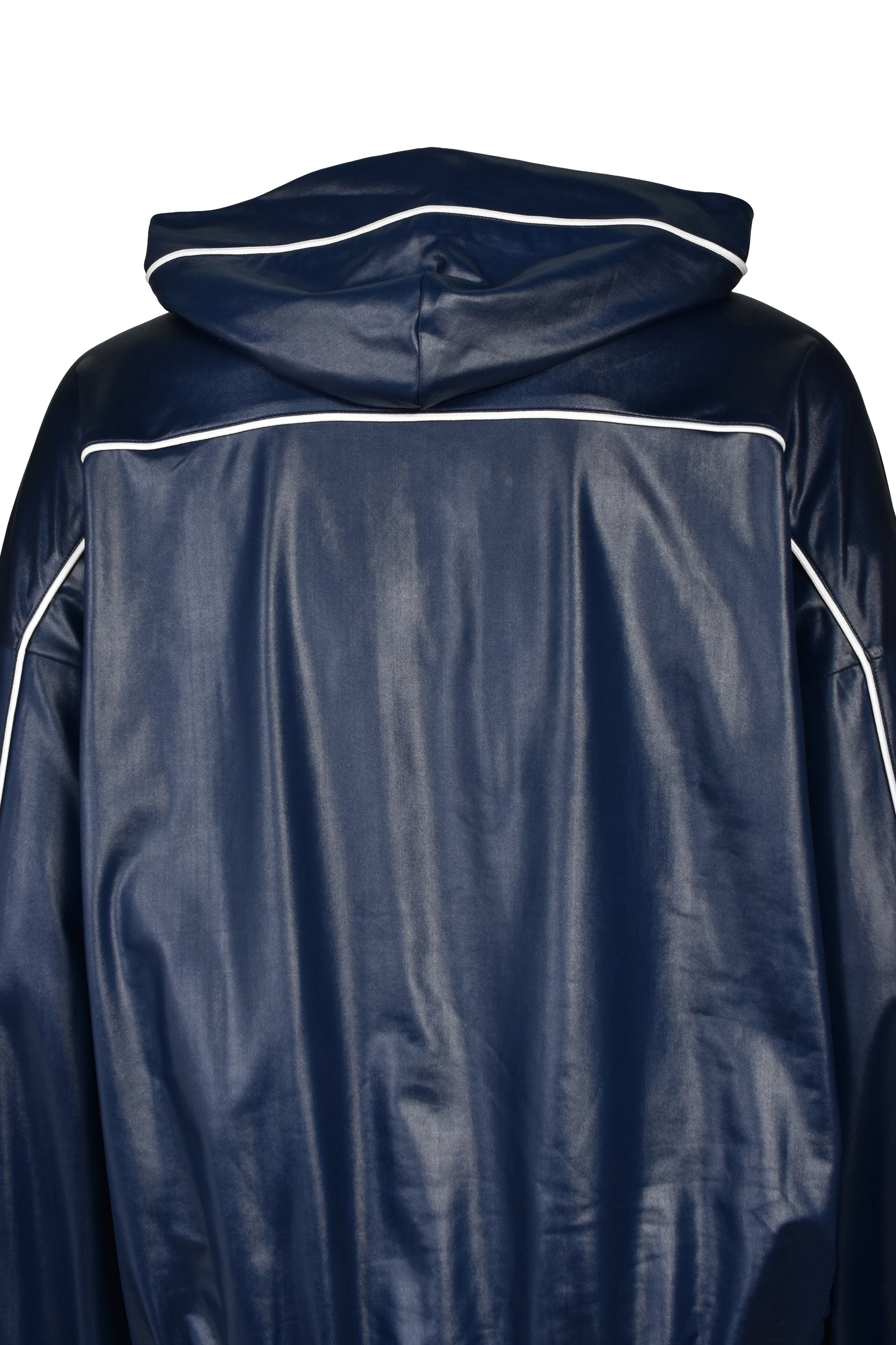 PIPING COATING HALF ZIP HOODIE / NVY