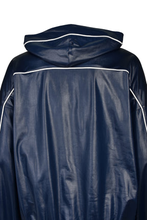 PIPING COATING HALF ZIP HOODIE / NVY