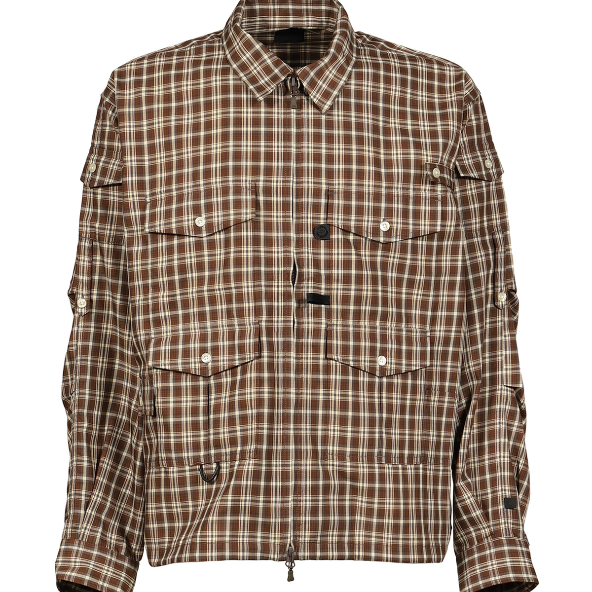 DAIWA PIER39 FW26 TECH ZIP ANGLER SHIRT L/S PLAIDS / BRW - NUBIAN