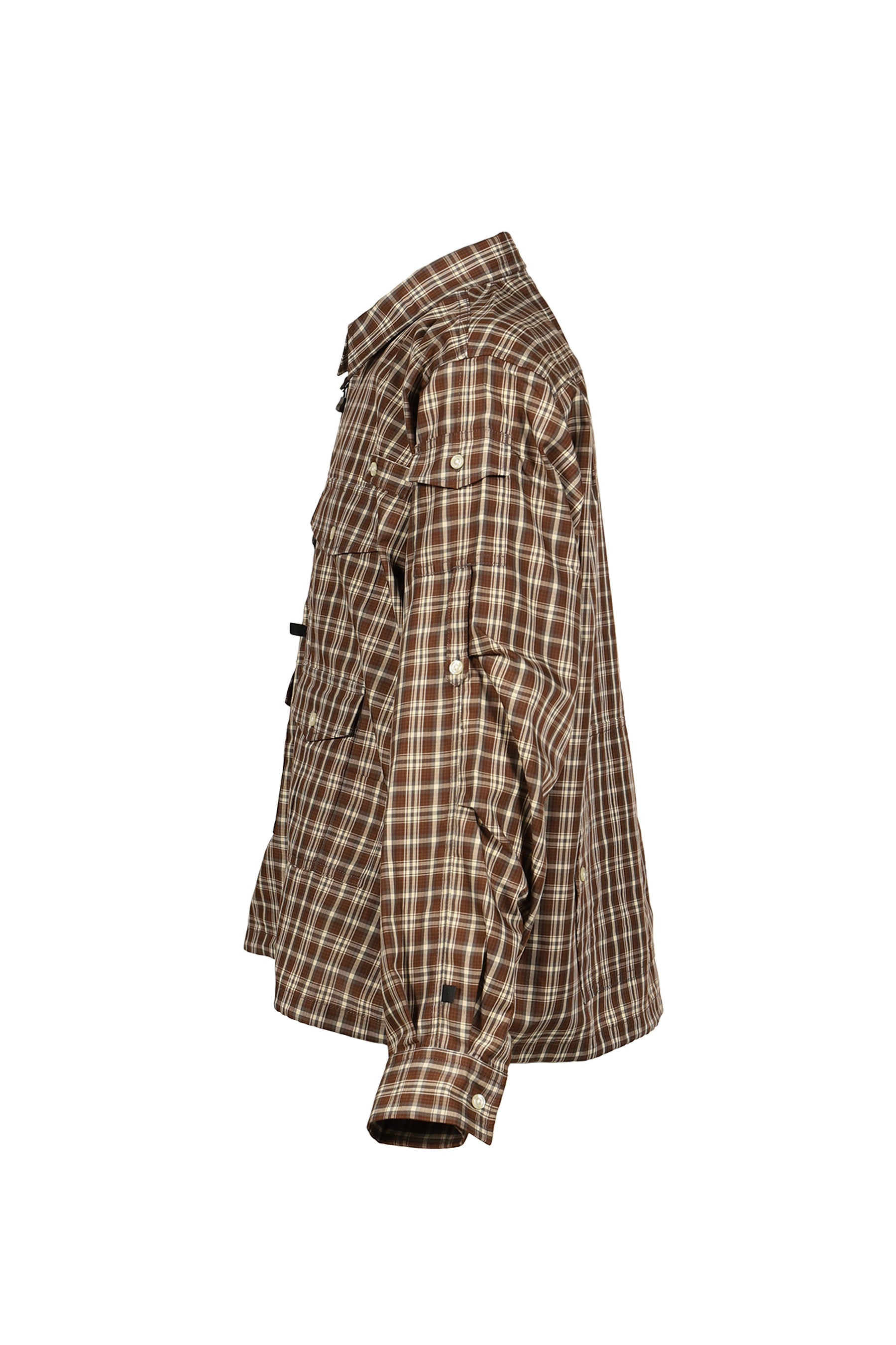TECH ZIP ANGLER SHIRT L/S PLAIDS / BRW