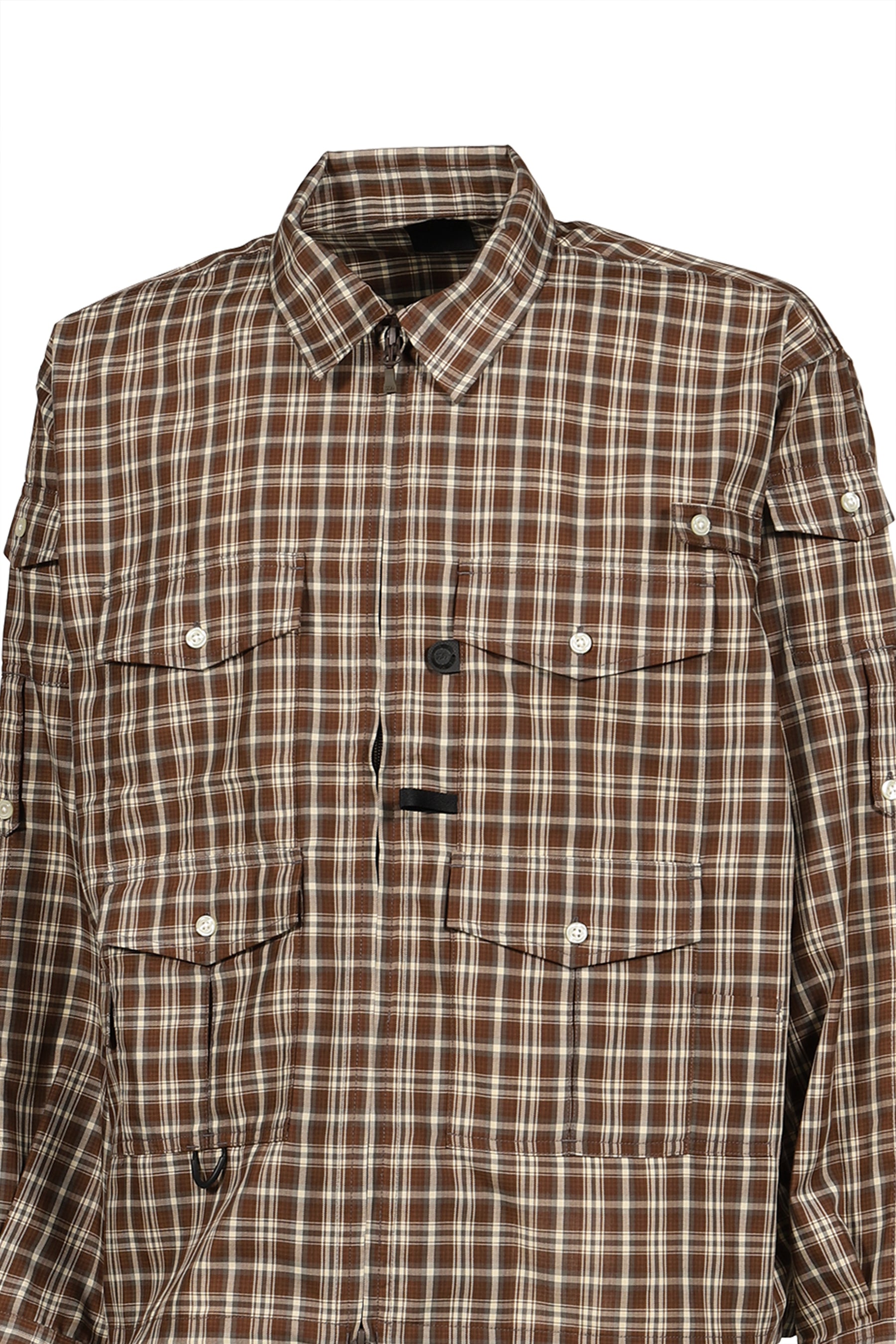 TECH ZIP ANGLER SHIRT L/S PLAIDS / BRW