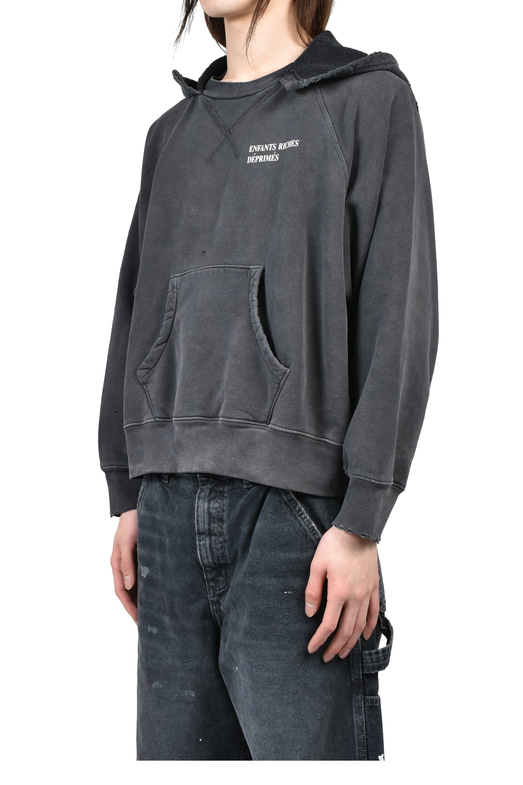 ERD LOGO RAGLAN AFTERHOOD / ANTIQUE BLK