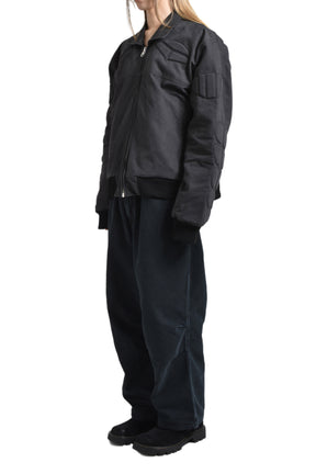 WORKWEAR MA-1 MOTO JACKET / VINTAGE BLK