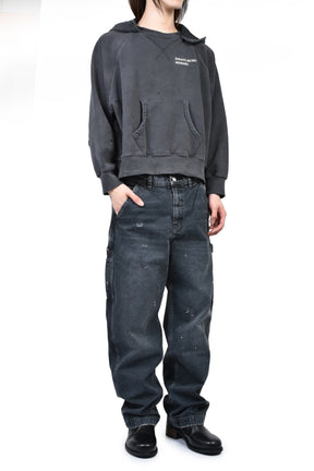 ERD LOGO RAGLAN AFTERHOOD / ANTIQUE BLK