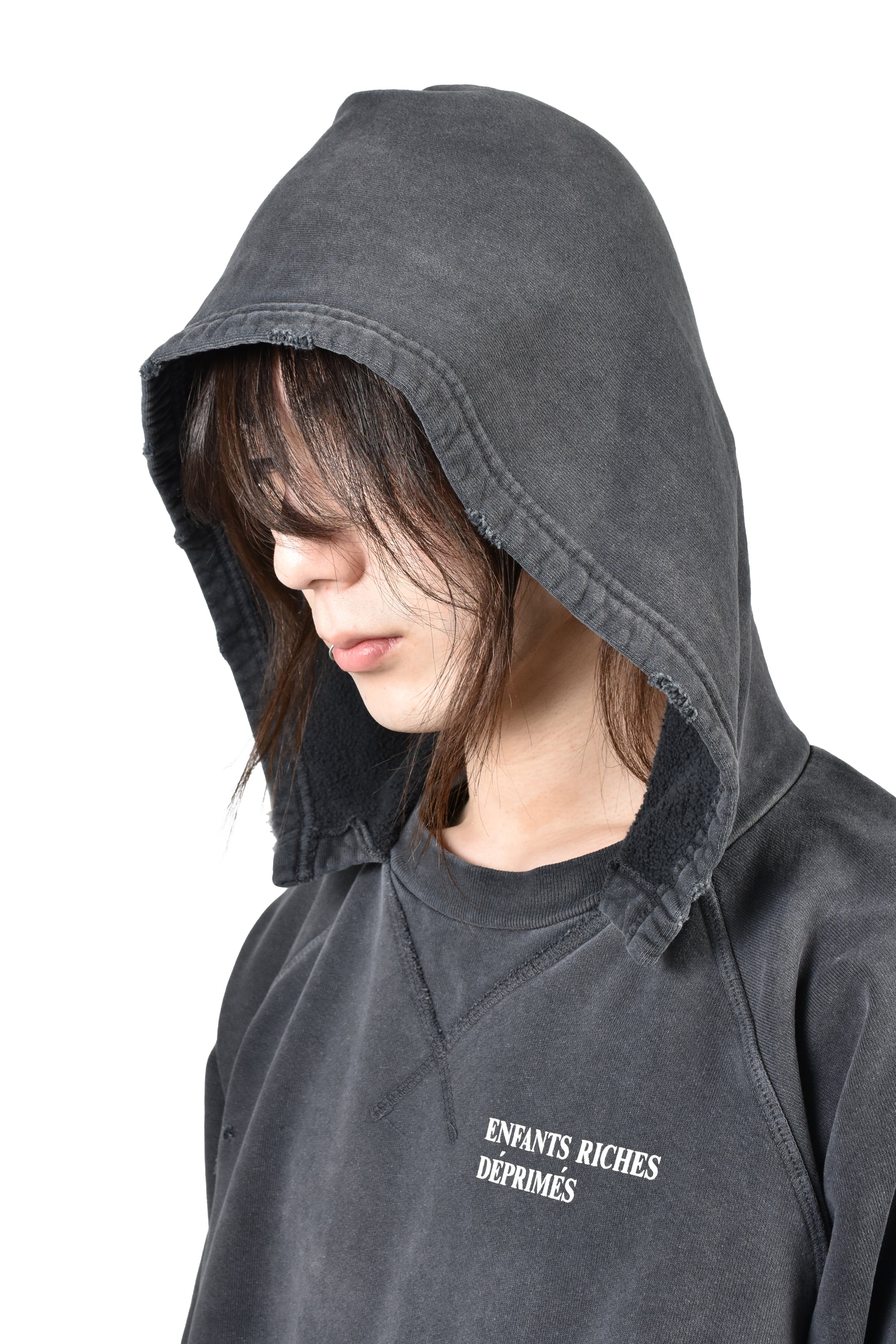 ERD LOGO RAGLAN AFTERHOOD / ANTIQUE BLK