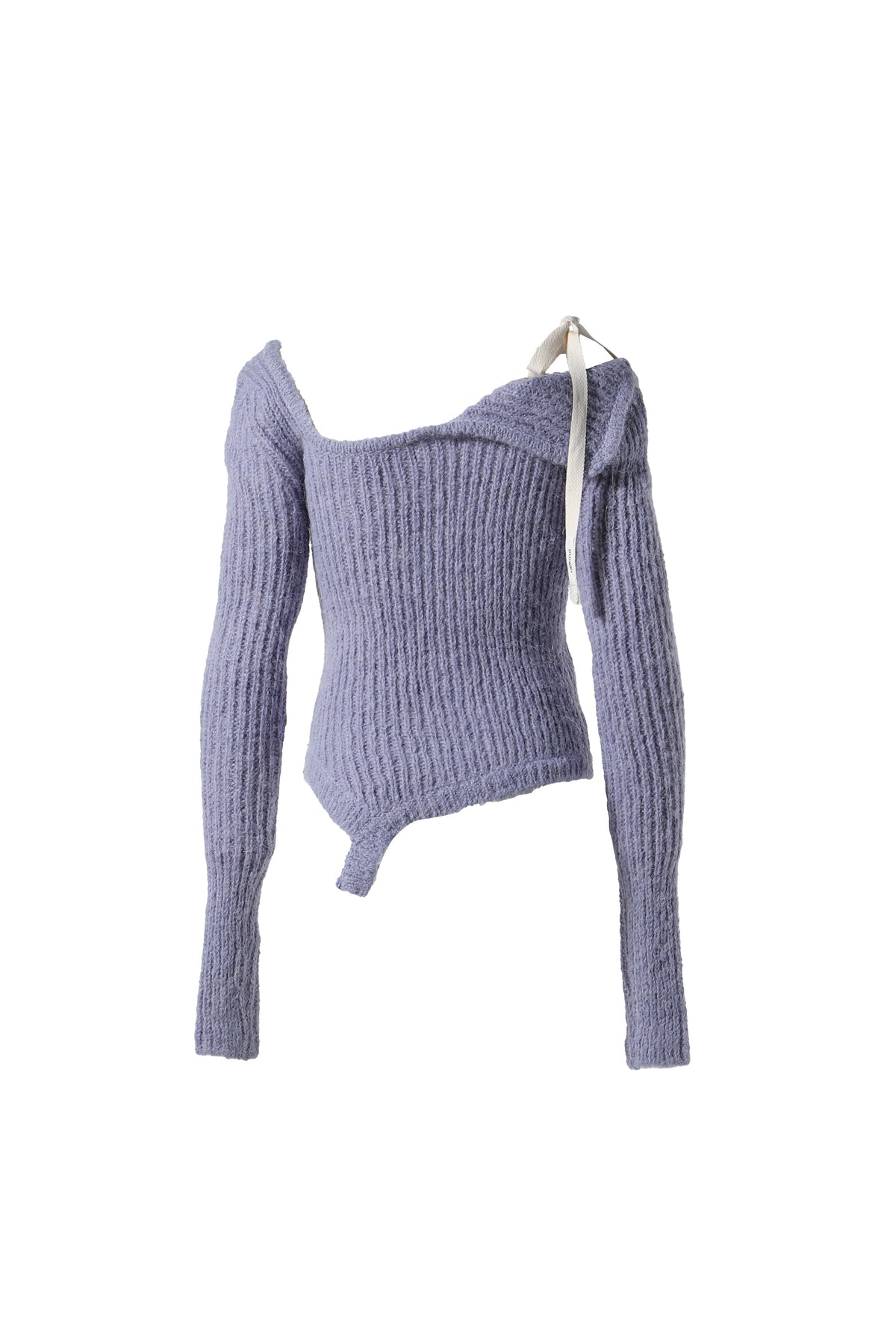 ISA ASYMMETRICAL KNIT TOP / BLUE BELL