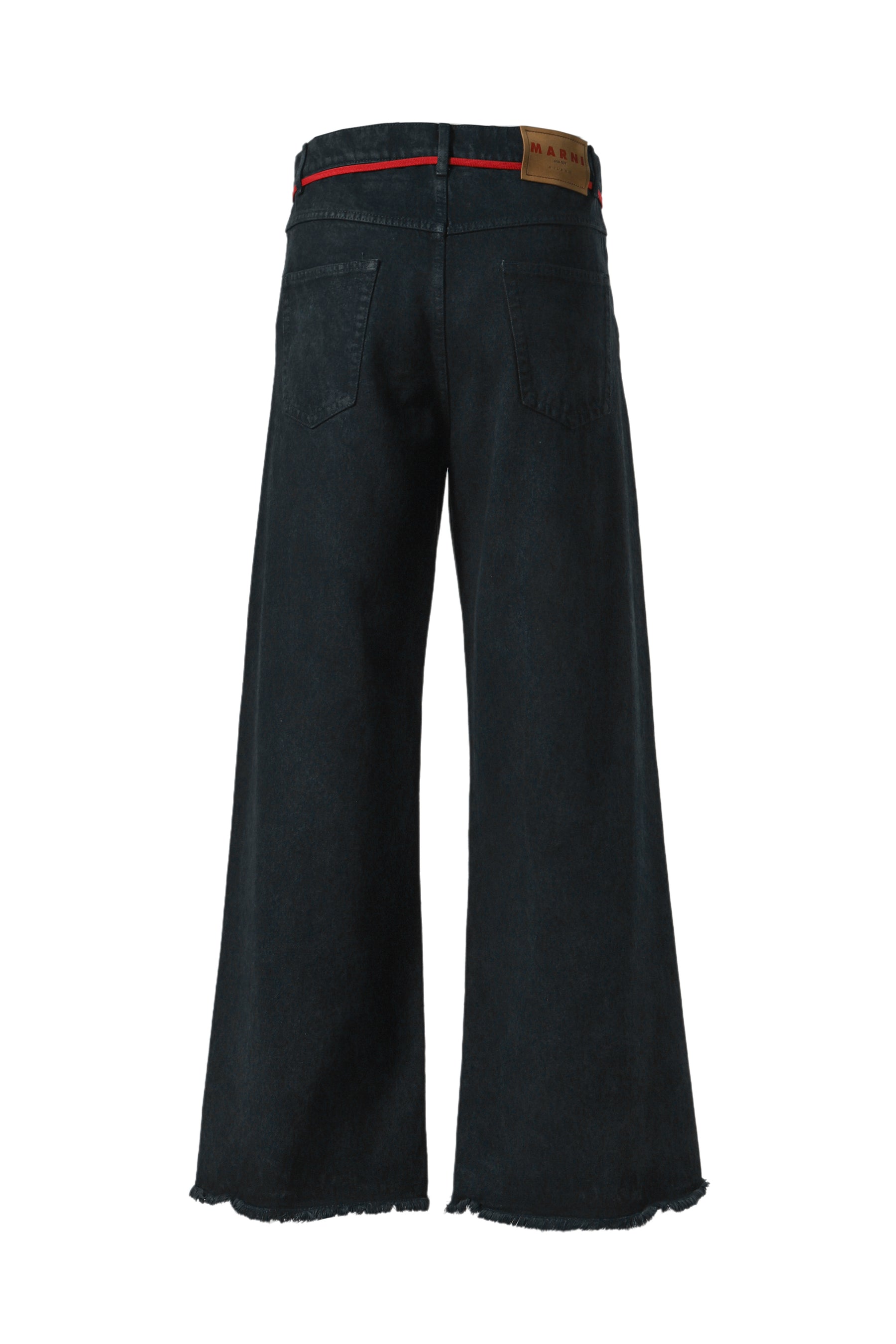 WIDE FLARED TROUSERS / BLK