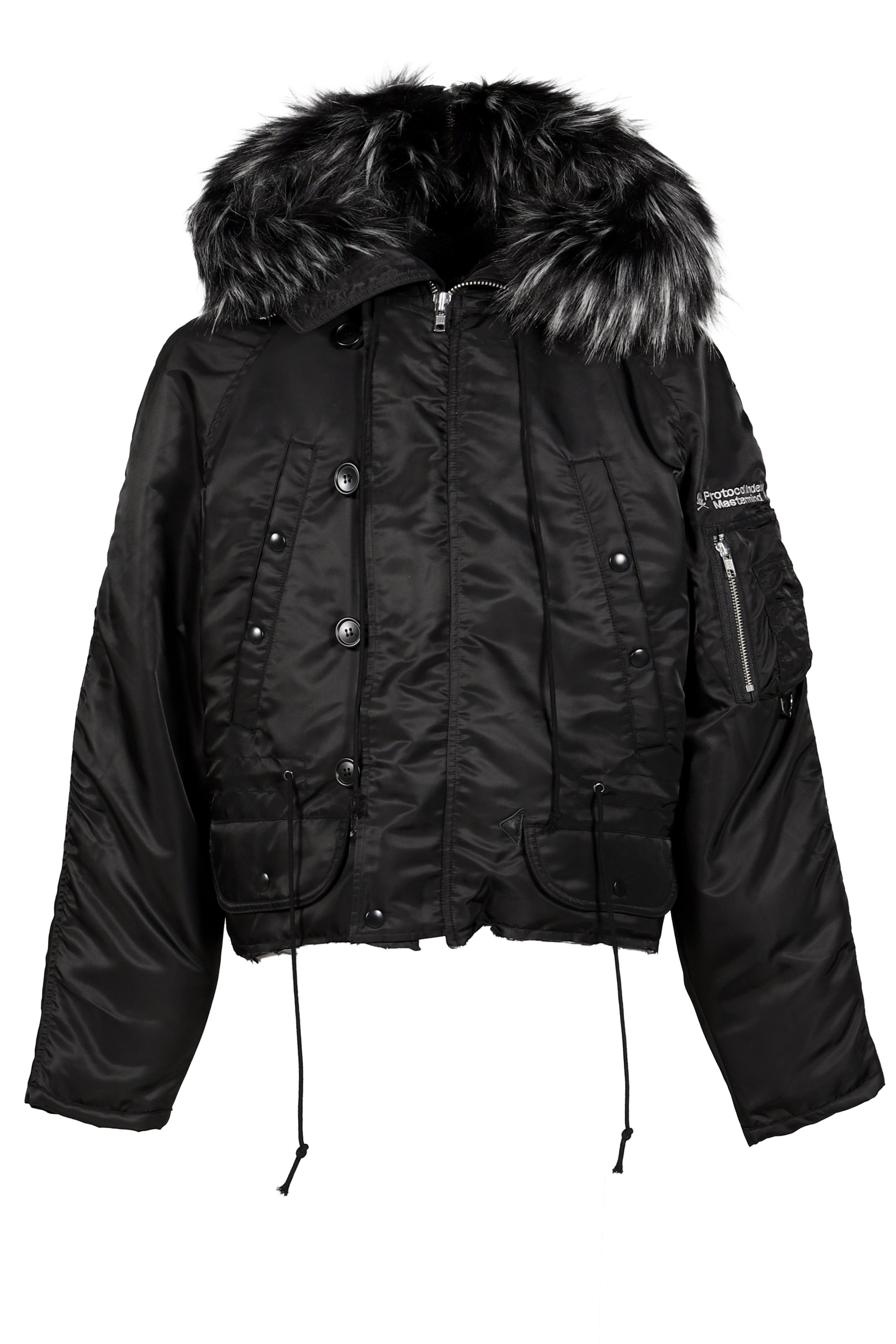 DECONSTRUCTED FUR N3B JACKET / BLK