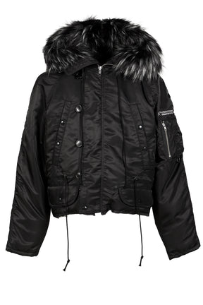 DECONSTRUCTED FUR N3B JACKET / BLK