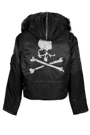 DECONSTRUCTED FUR N3B JACKET / BLK