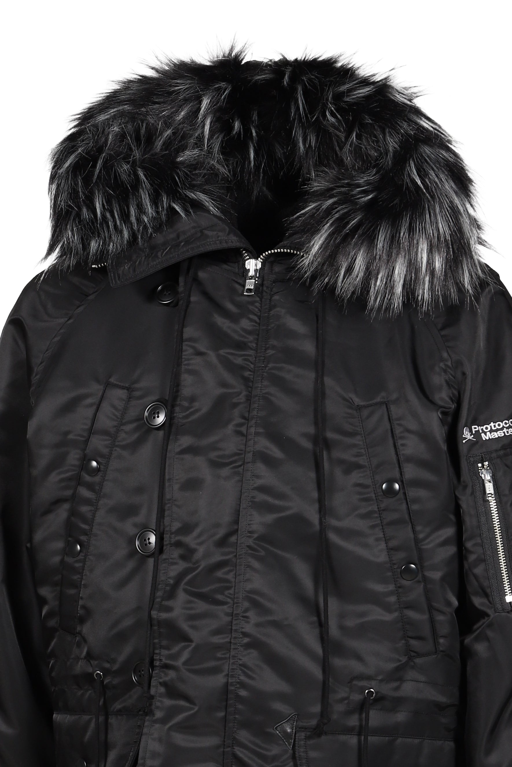 DECONSTRUCTED FUR N3B JACKET / BLK