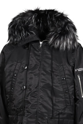 DECONSTRUCTED FUR N3B JACKET / BLK