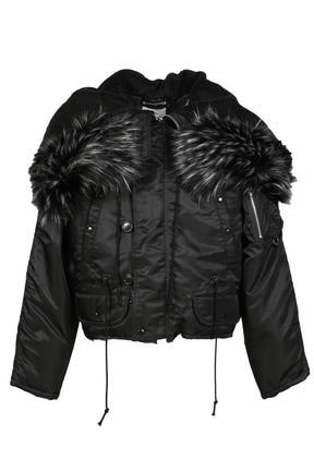 DECONSTRUCTED FUR N3B JACKET / BLK