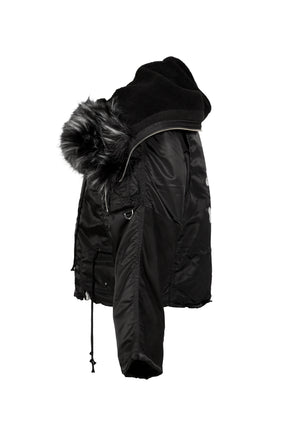 DECONSTRUCTED FUR N3B JACKET / BLK