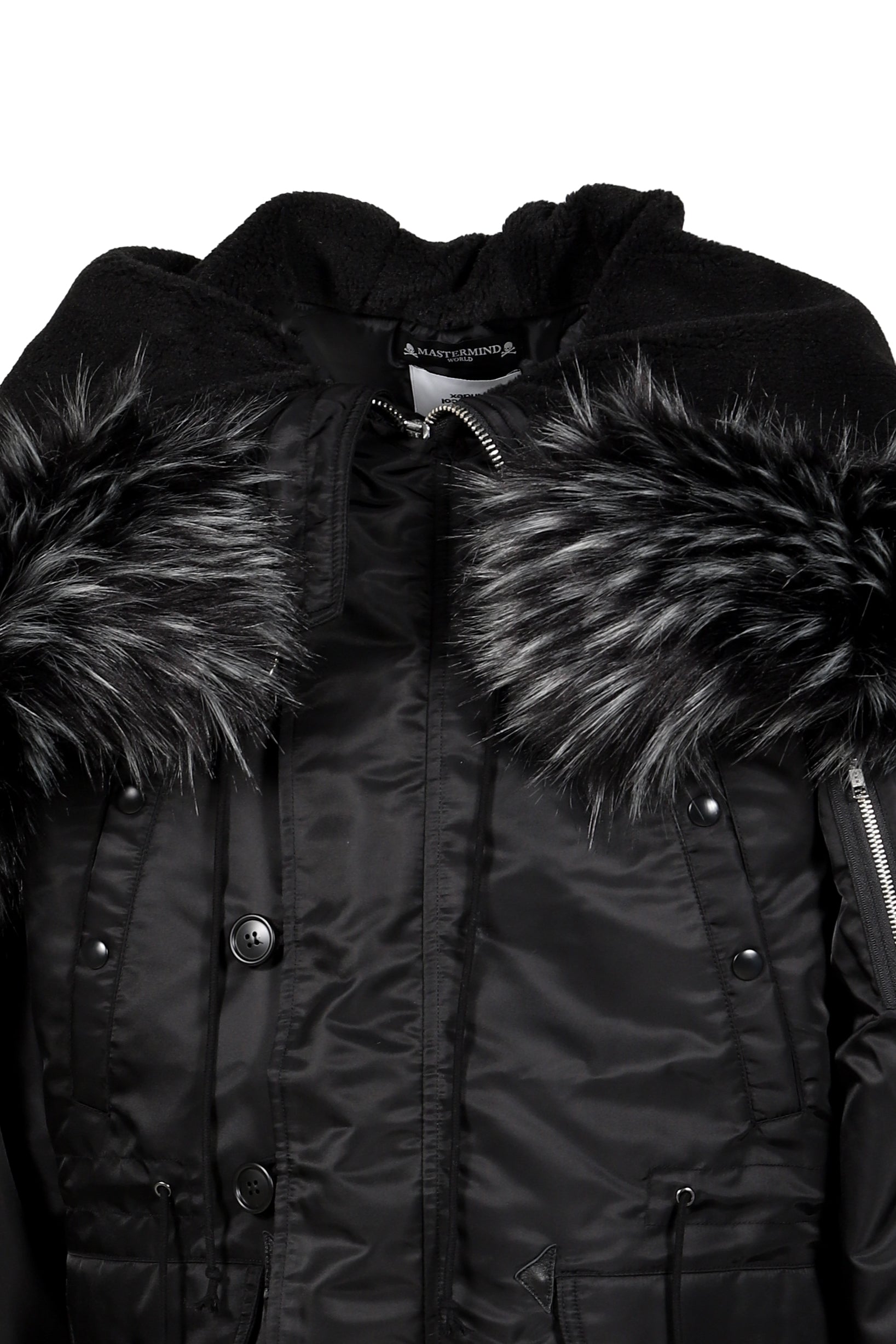 DECONSTRUCTED FUR N3B JACKET / BLK