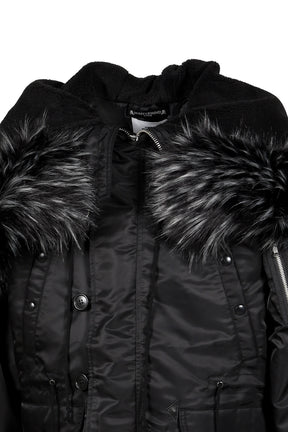 DECONSTRUCTED FUR N3B JACKET / BLK