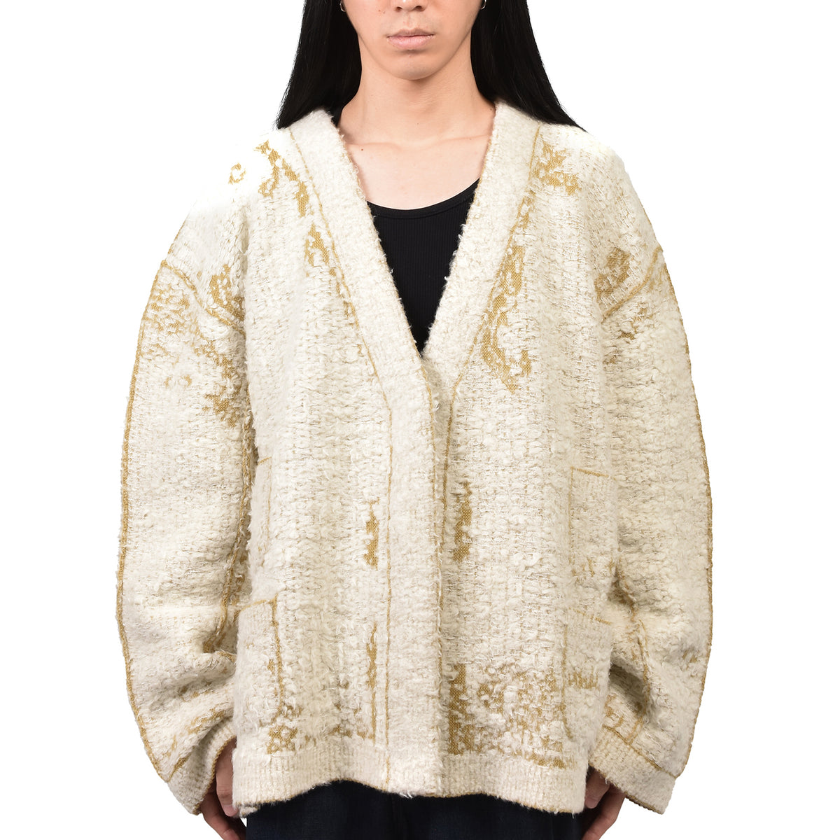 Maison Margiela メゾン マルジェラ FW26 ACID KNIT CARDIGAN / ECRU