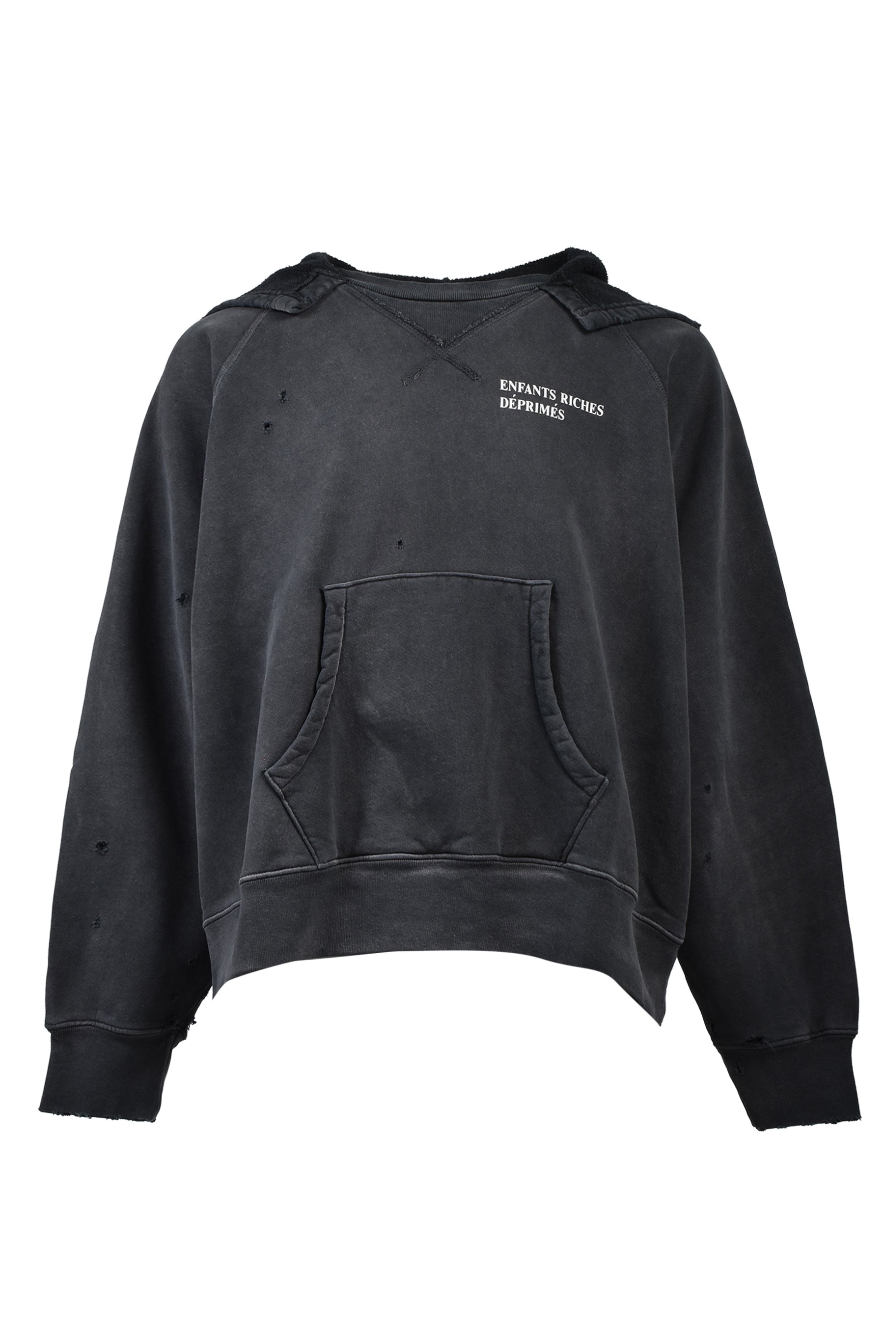 ERD LOGO RAGLAN AFTERHOOD / ANTIQUE BLK