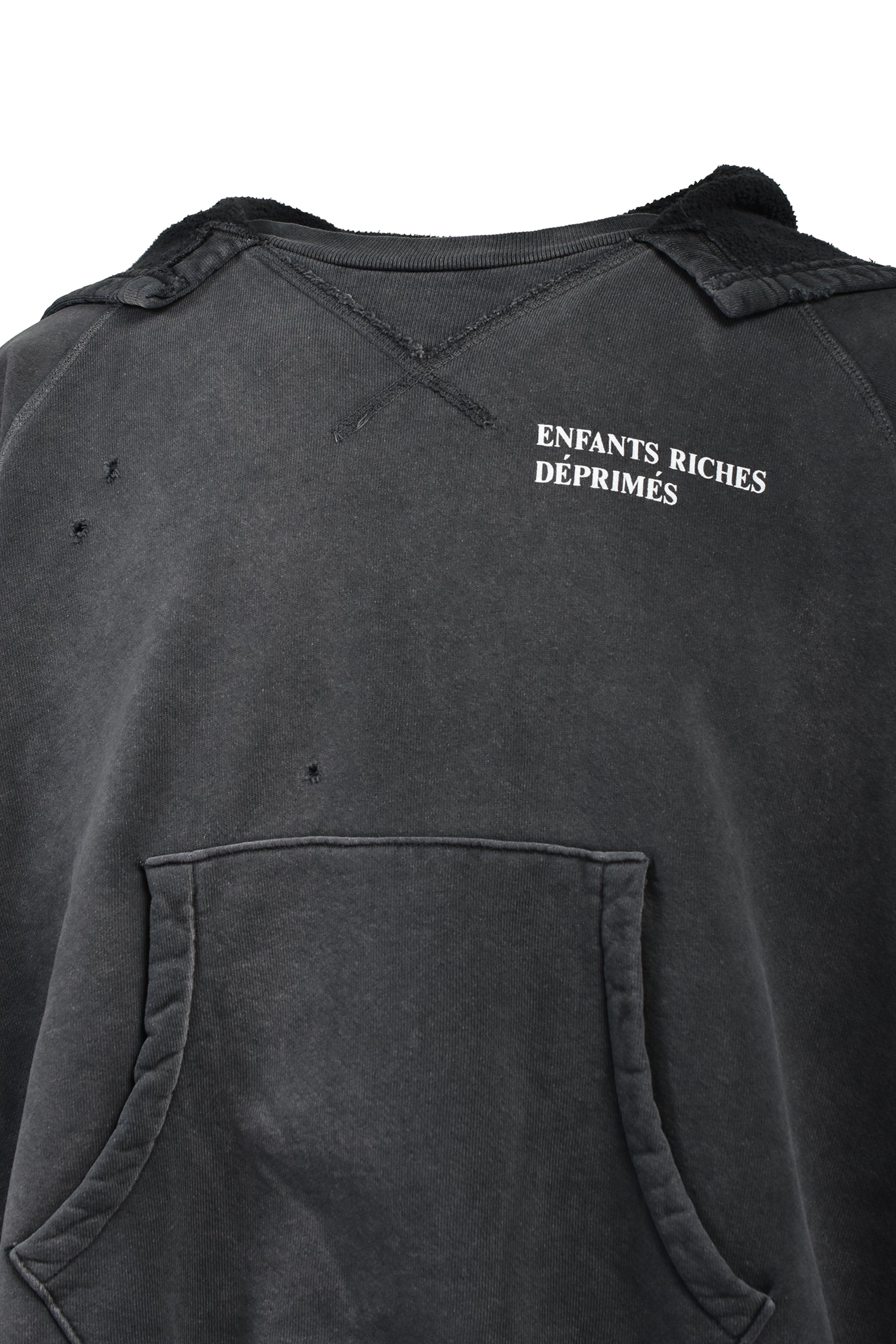 ERD LOGO RAGLAN AFTERHOOD / ANTIQUE BLK