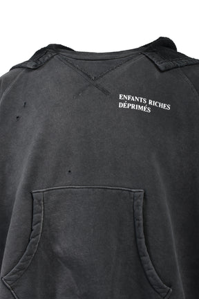 ERD LOGO RAGLAN AFTERHOOD / ANTIQUE BLK