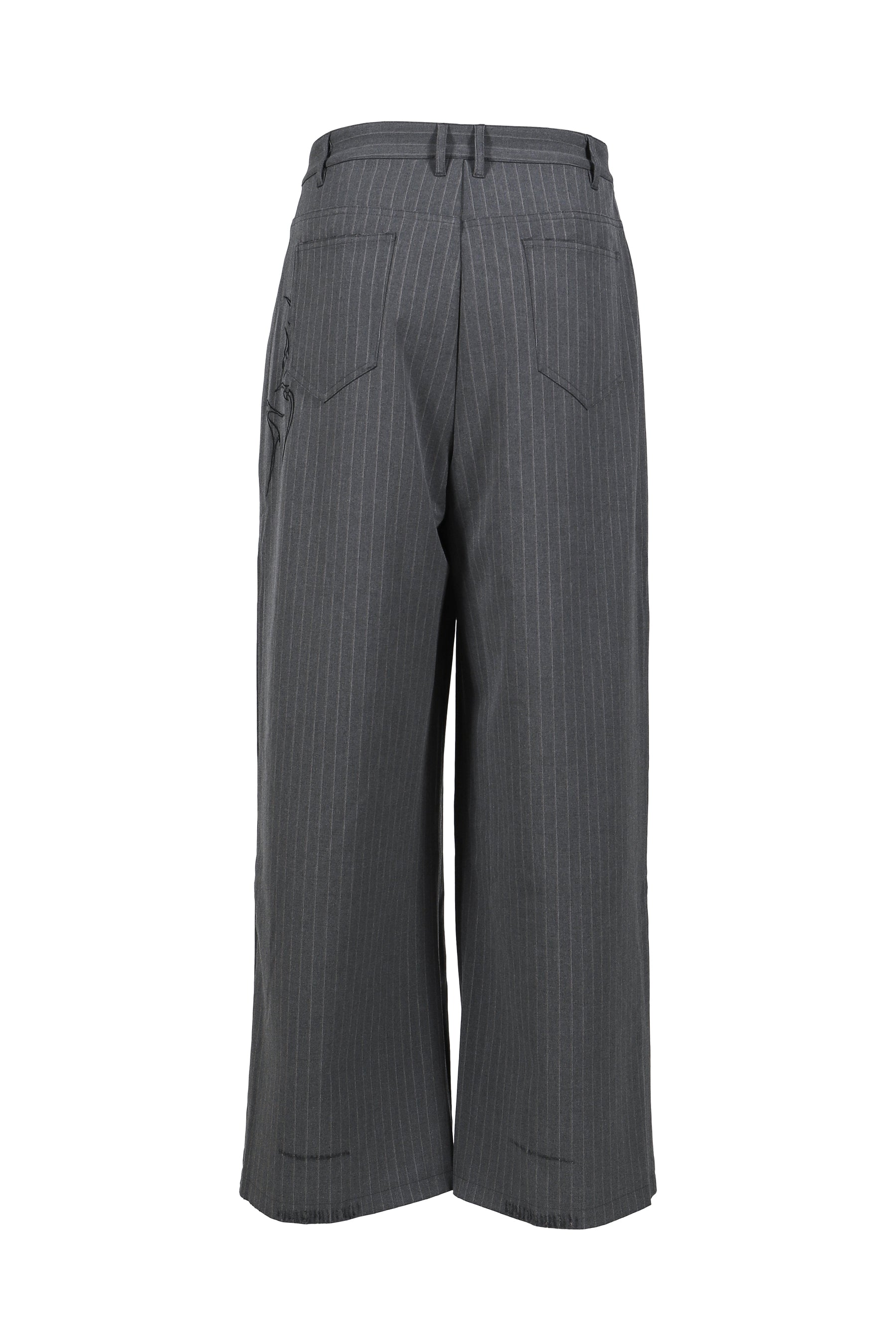 GOTHIC PINSTRIPE GOLIATH TROUSERS / GRY