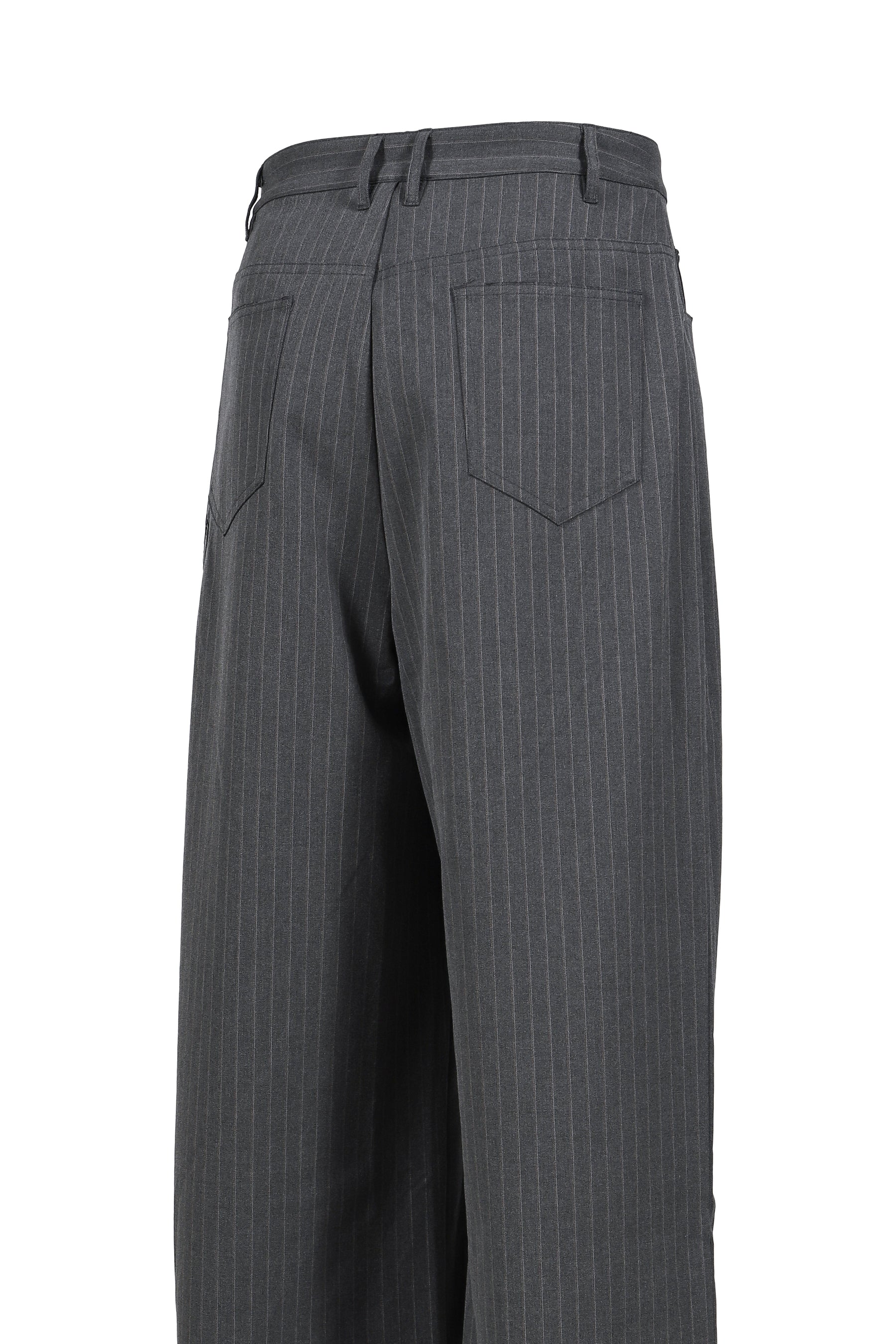 GOTHIC PINSTRIPE GOLIATH TROUSERS / GRY