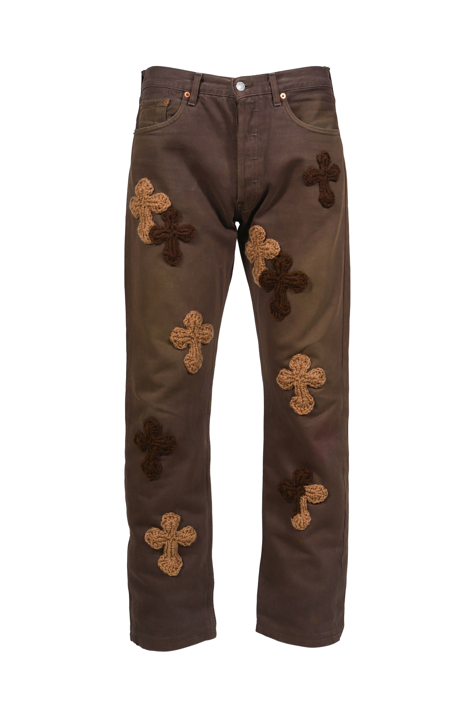 LEX着用 NUBIAN × MELVINS ヌビアン メルヴィンス デニム Y.A.R.N. ヤーン FW25 NUBIAN限定 3D CROSS DENIM / INDIGO - NUBIAN