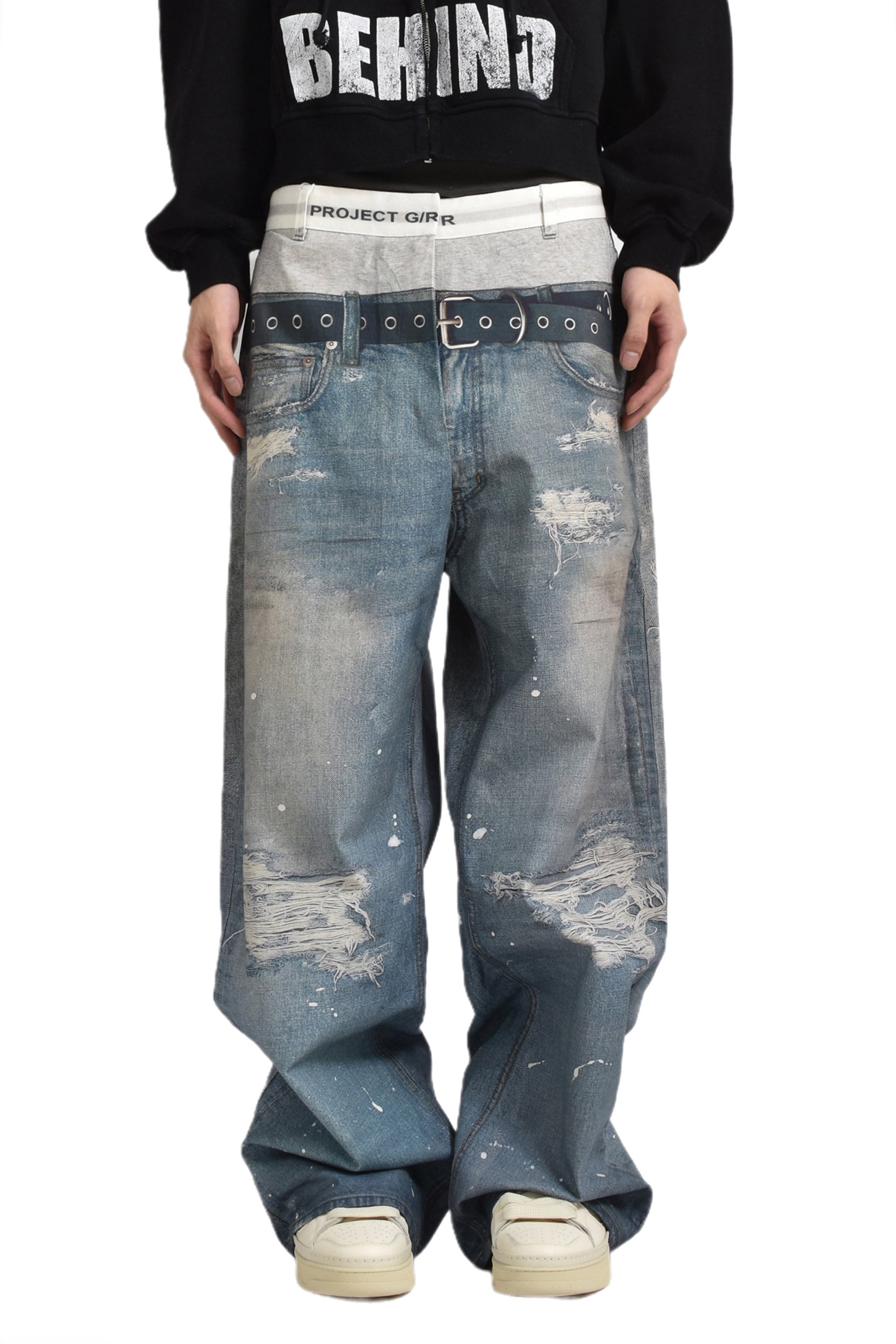 TROMPE-L'IL DENIM PANTS / BLU