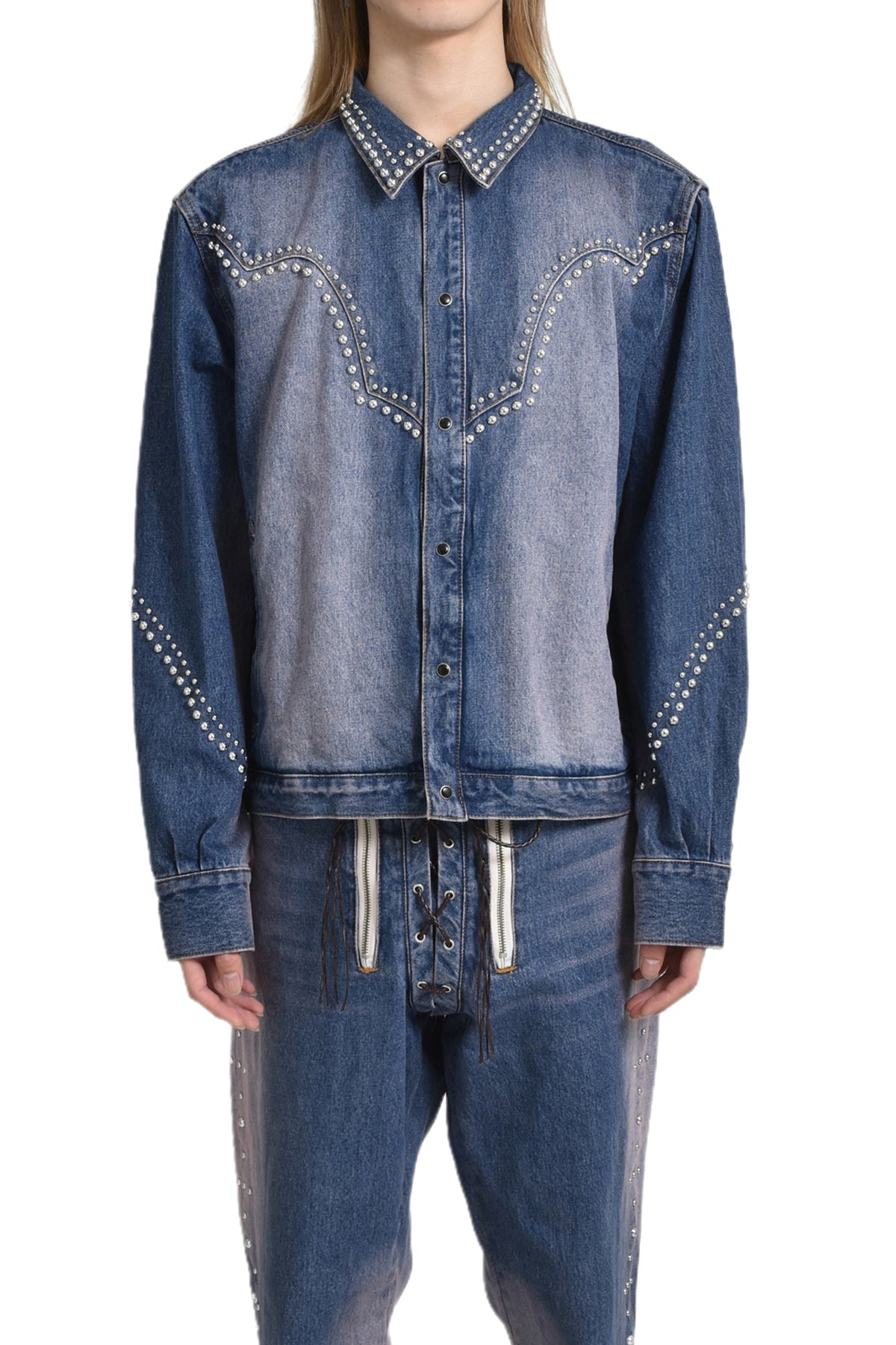 WESTERN STUDS DENIM JACKET / SKY IND