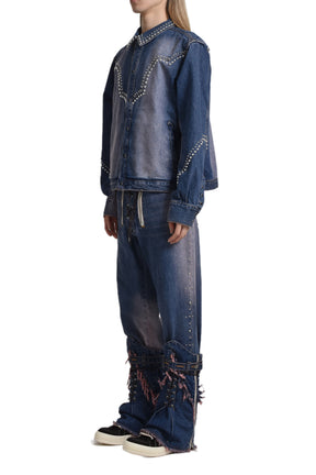 WESTERN STUDS DENIM JACKET / SKY IND