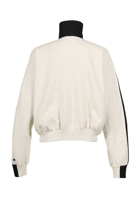 HIGHNECK ZIP UP SWEATSHIRT / OAT 