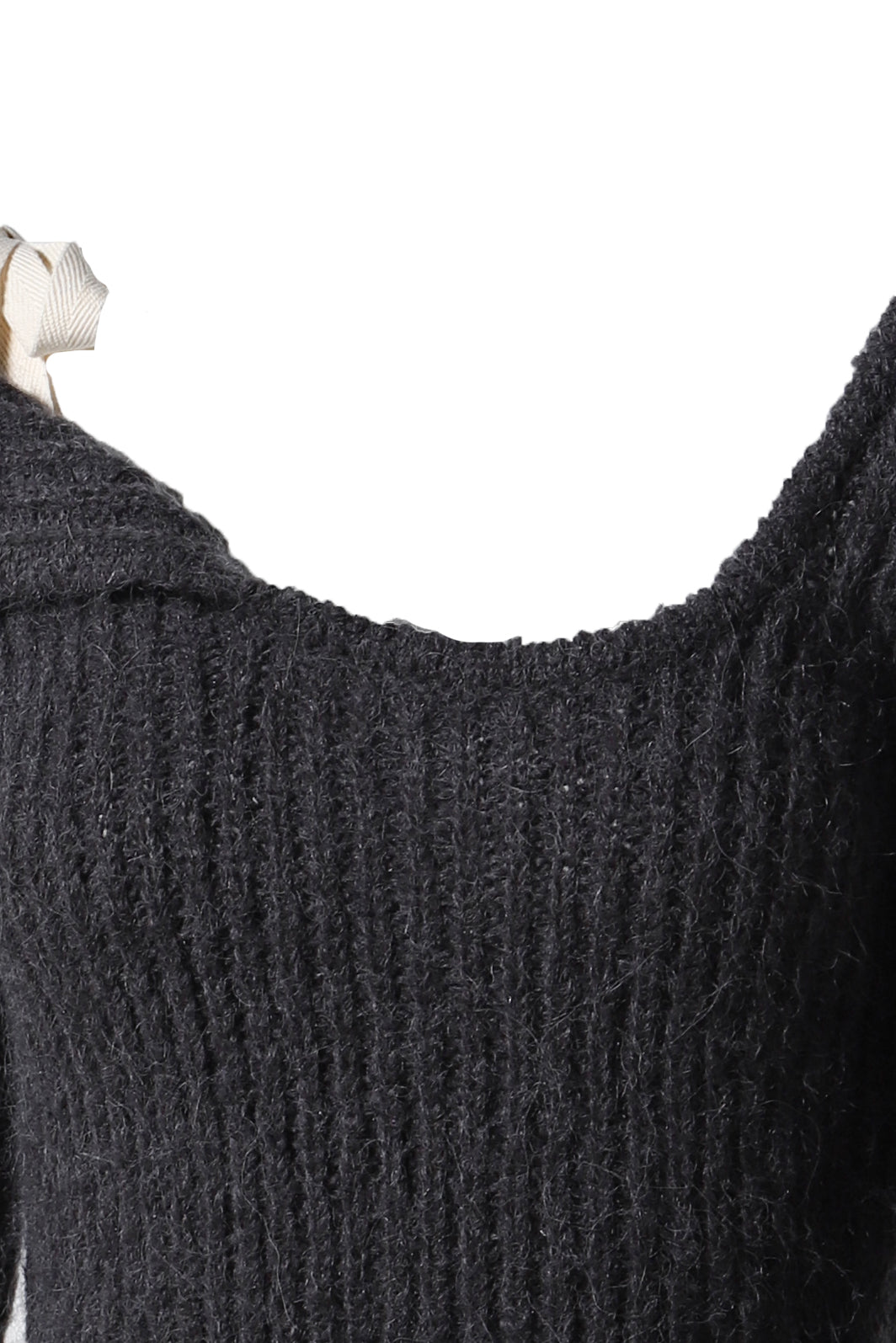 ISA ASYMMETRICAL KNIT TOP / BLK