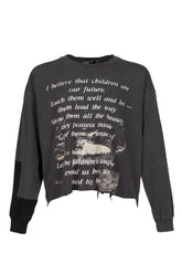 THE GREATEST LOVE OF ALL LS T-SHIRT / THRASHED BLK