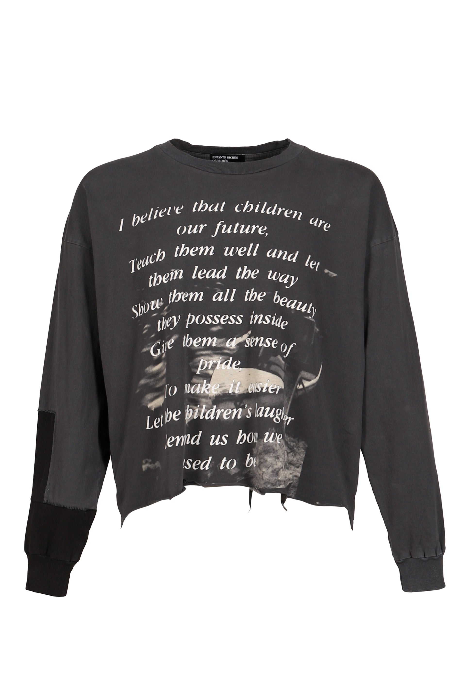 THE GREATEST LOVE OF ALL LS T-SHIRT / THRASHED BLK