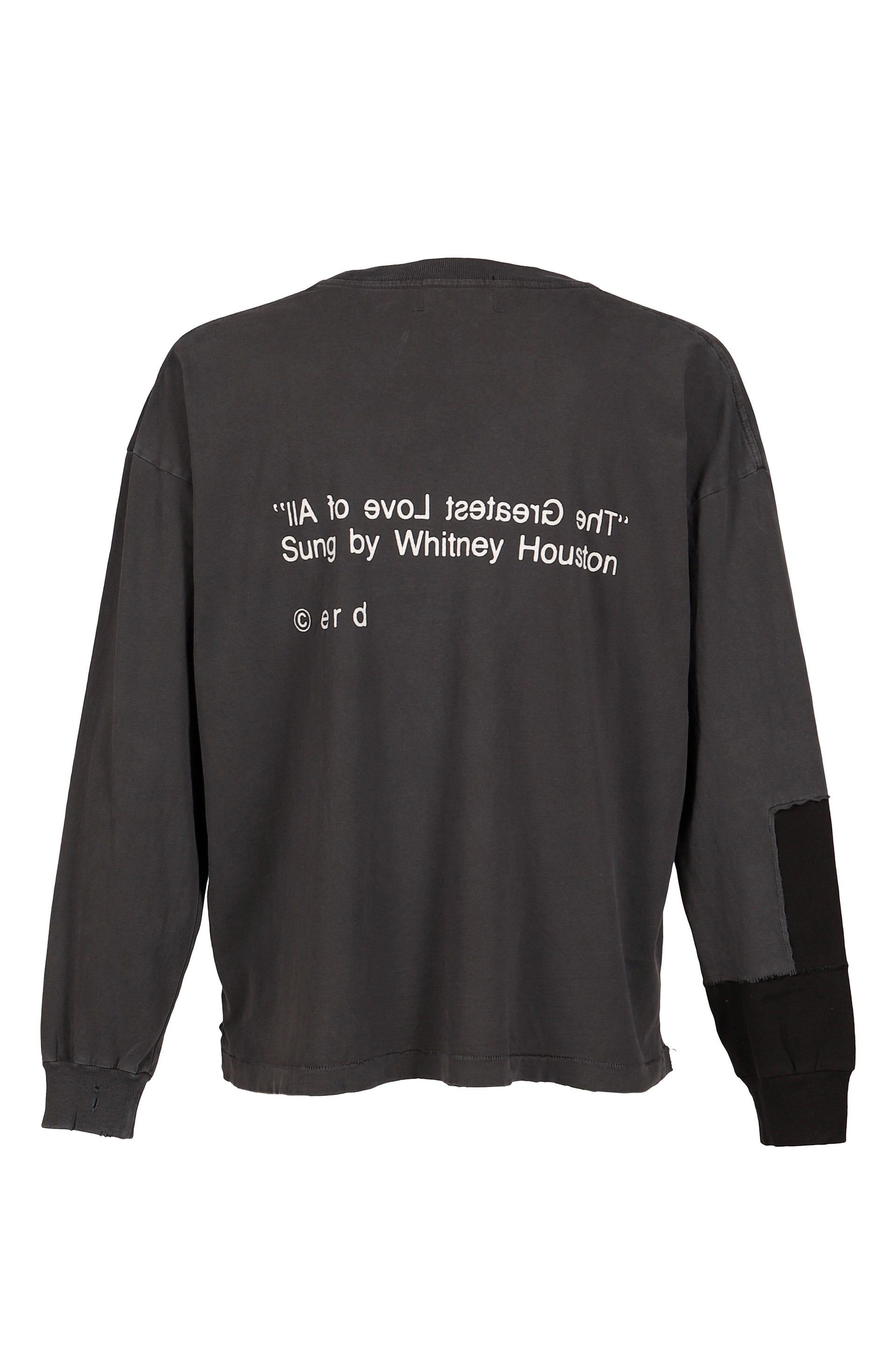 THE GREATEST LOVE OF ALL LS T-SHIRT / THRASHED BLK