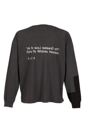 THE GREATEST LOVE OF ALL LS T-SHIRT / THRASHED BLK
