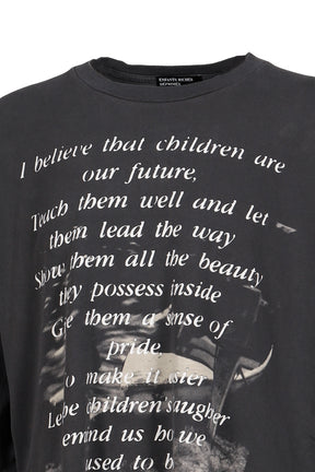 THE GREATEST LOVE OF ALL LS T-SHIRT / THRASHED BLK