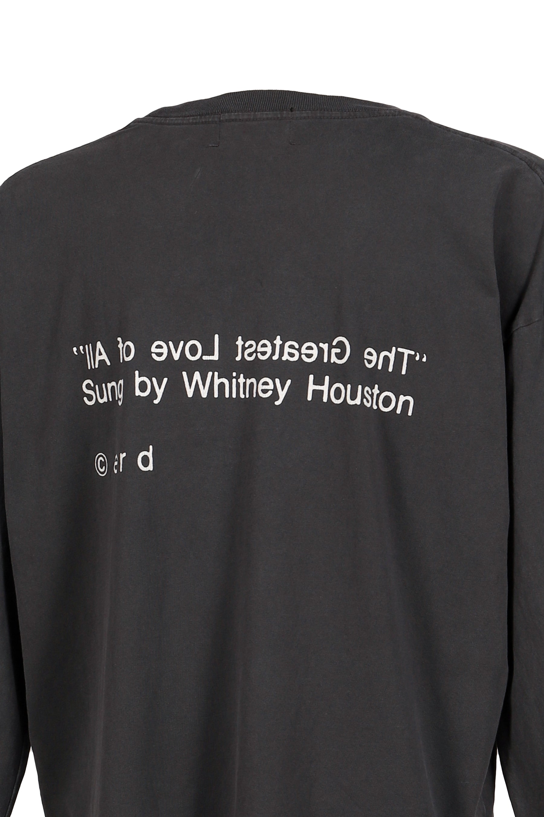 THE GREATEST LOVE OF ALL LS T-SHIRT / THRASHED BLK