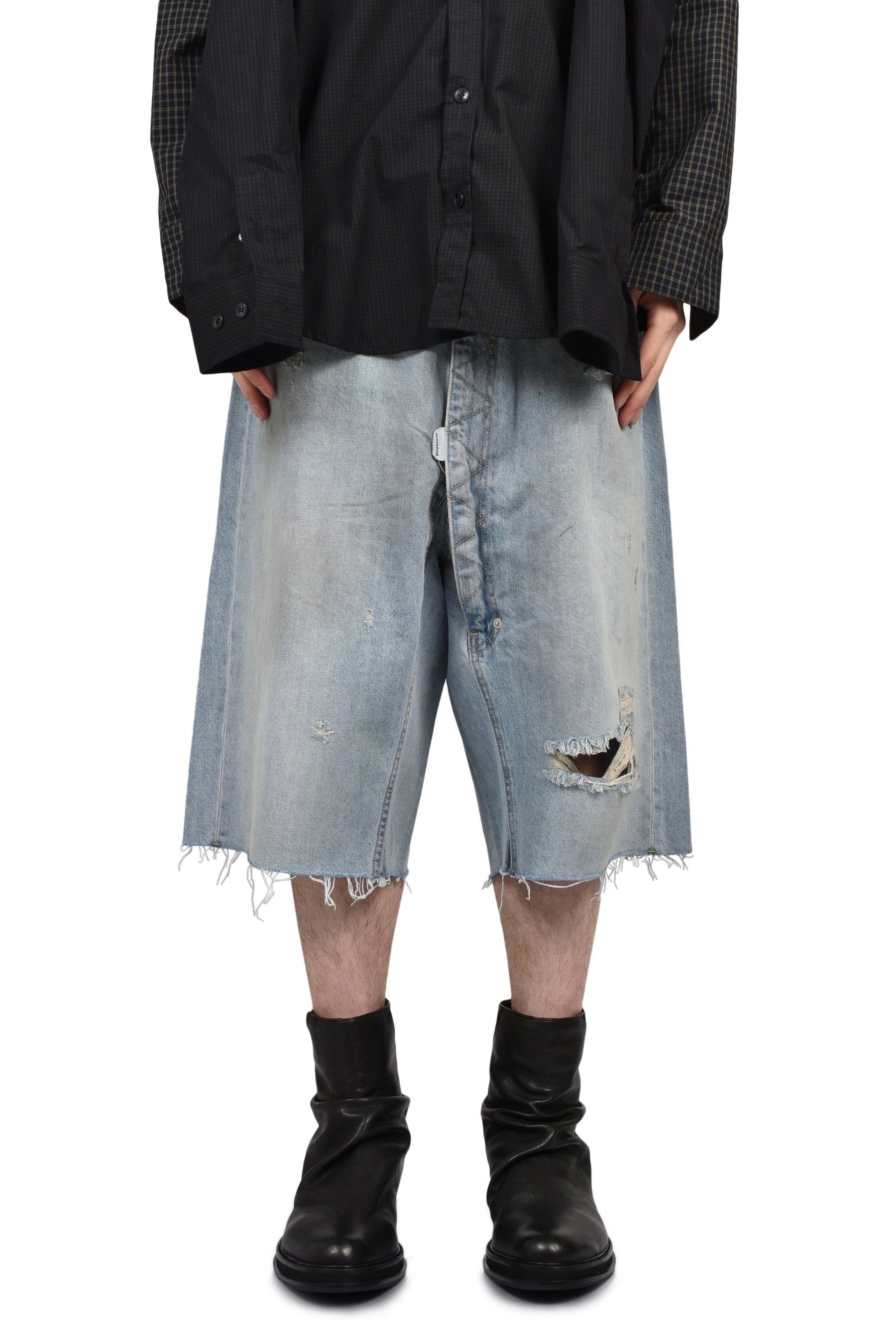 LONG ZIPPER SHORTS / BLUE