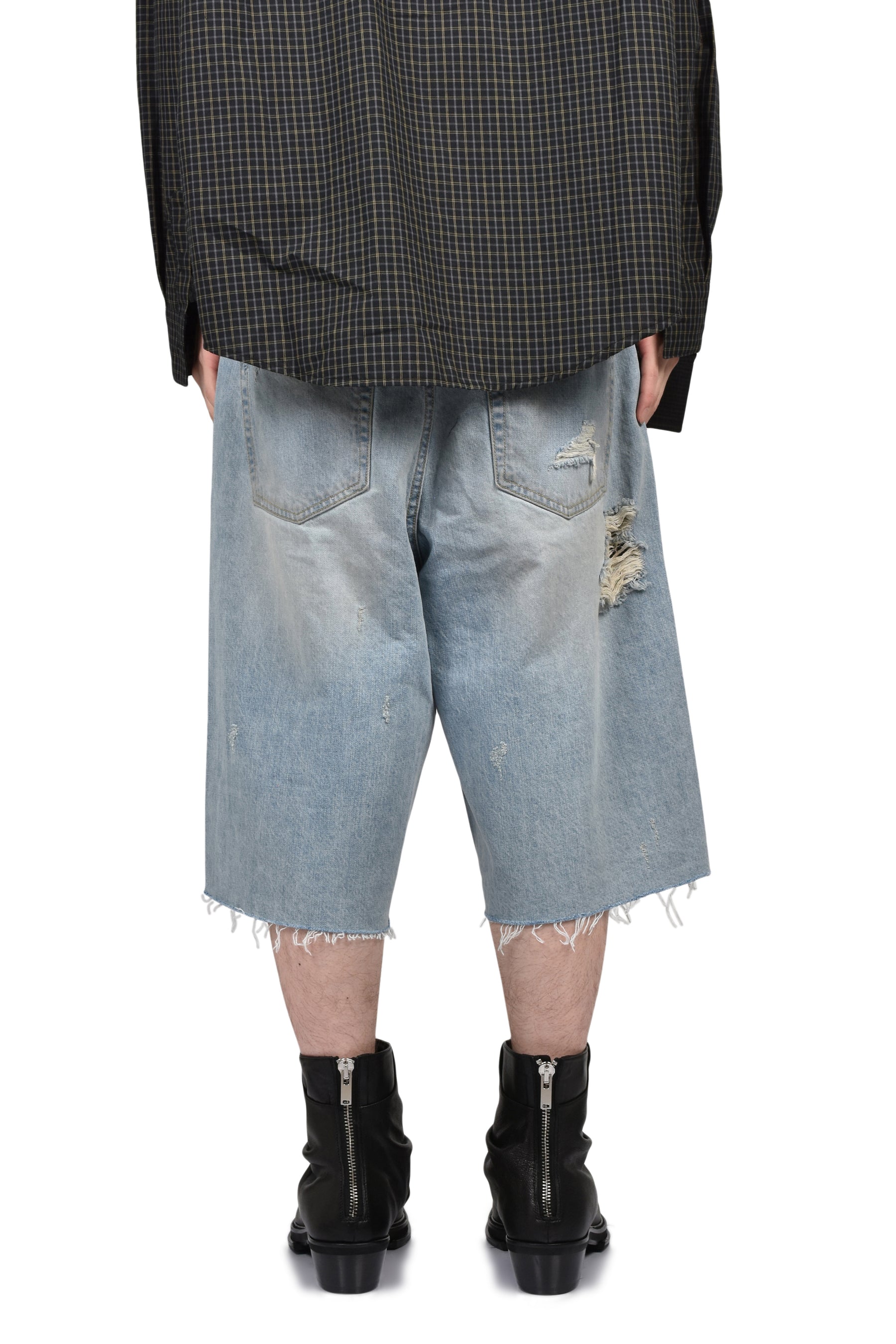 LONG ZIPPER SHORTS / BLUE