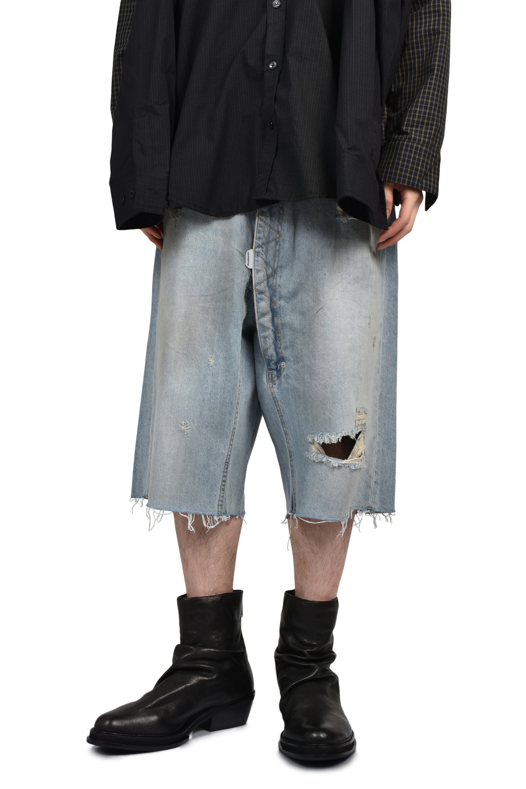 LONG ZIPPER SHORTS / BLUE
