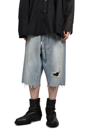 LONG ZIPPER SHORTS / BLUE