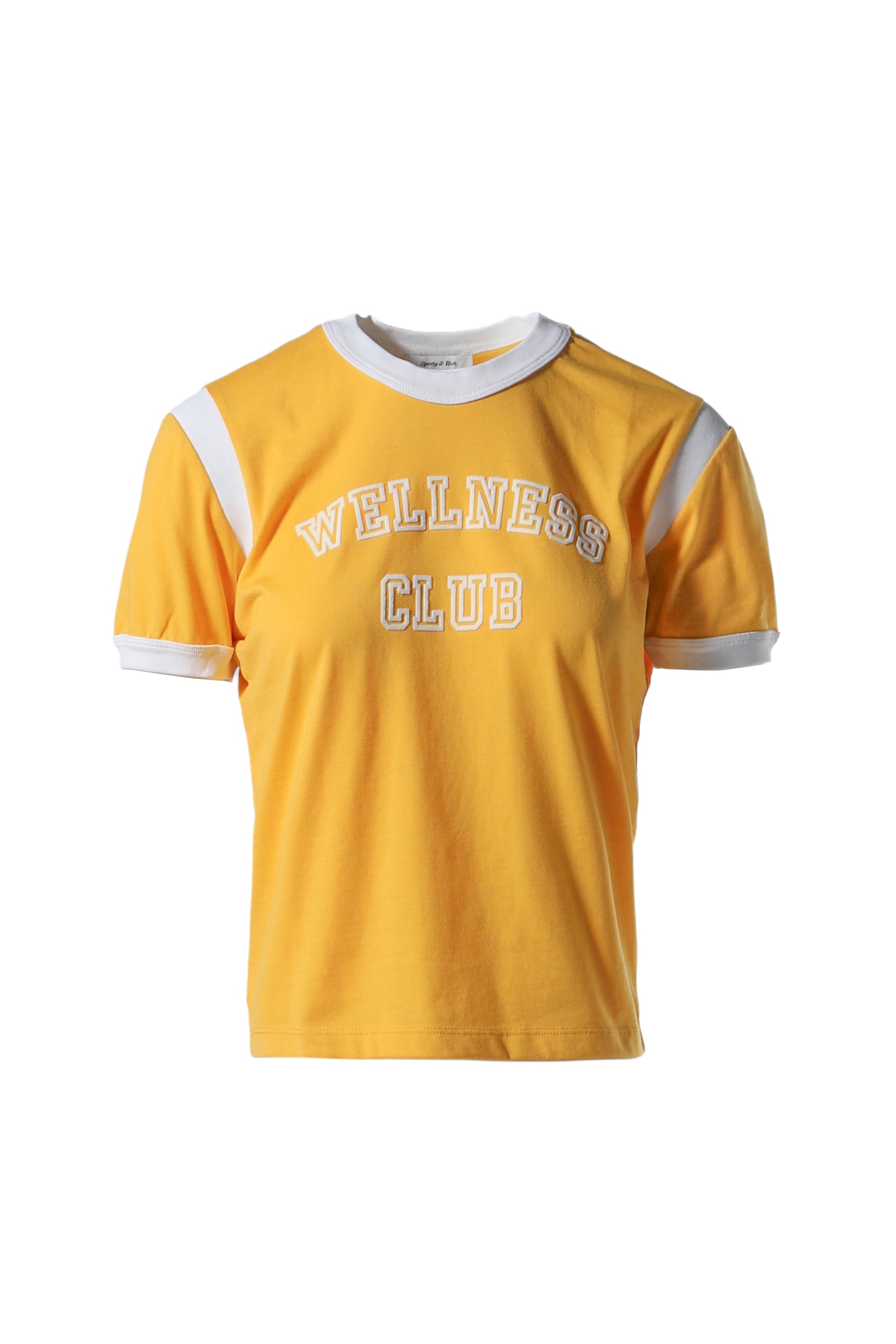 WELLNESS CLUB FLOCKED SPORTS TEE / GOLD