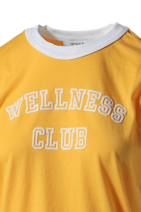 WELLNESS CLUB FLOCKED SPORTS TEE / GOLD