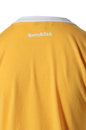 WELLNESS CLUB FLOCKED SPORTS TEE / GOLD