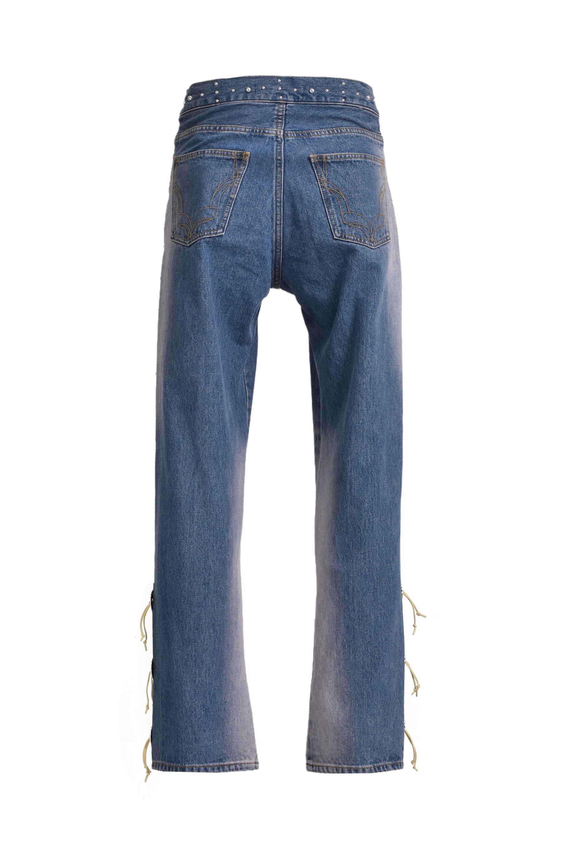 WESTERN STUDS DENIM PANTS / SKY IND