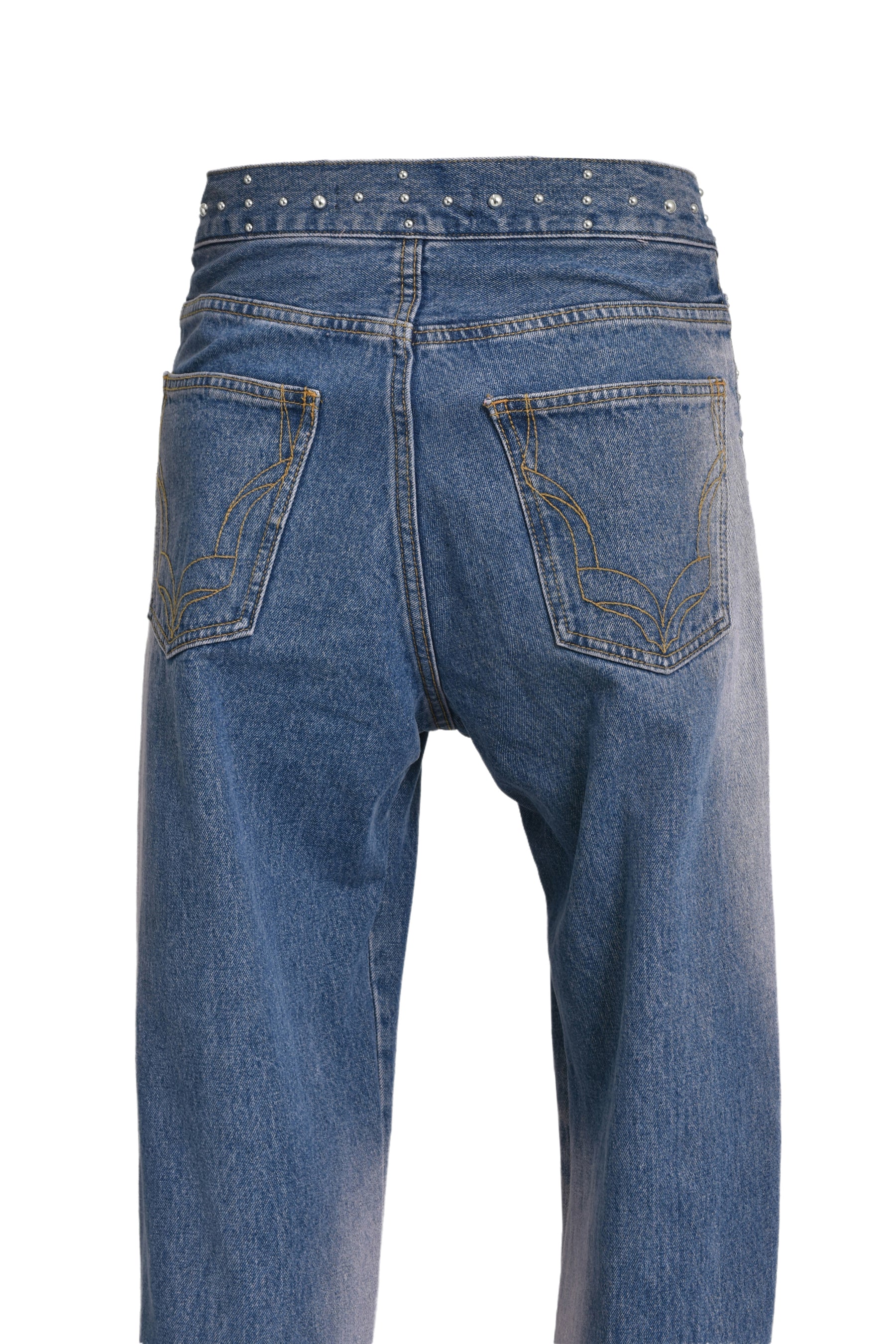 WESTERN STUDS DENIM PANTS / SKY IND